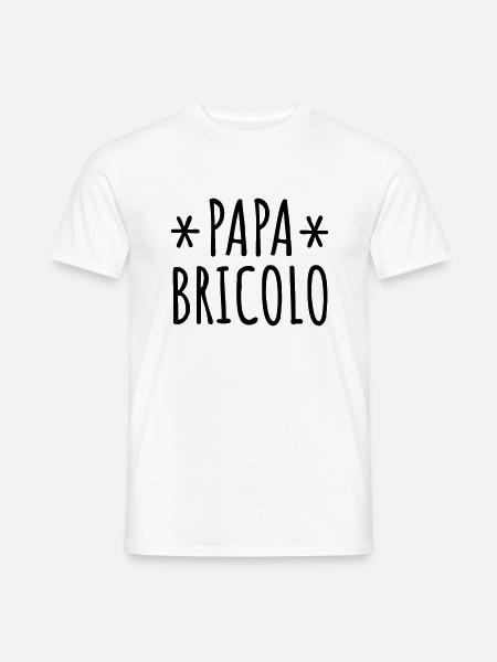 Papa bricolo père bricoleur - T-shirt homme - blanc