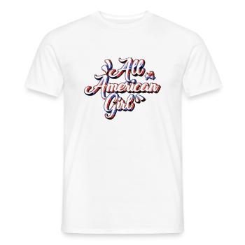 All American Girl - Men's T-Shirt - white - Front - AI Model Male 178 dark (178cm)