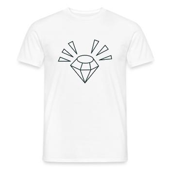 GEM with bright sparks - Men's T-Shirt - white - Front - AI Model Male 178 dark (178cm)