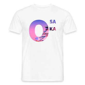 Osaka - Männer T-Shirt - Weiß - Vorne - AI Model Male 178 dark (178cm)