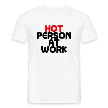 Personne chaude au travail - T-shirt homme - blanc - Devant - AI Model Male 178 dark (178cm)