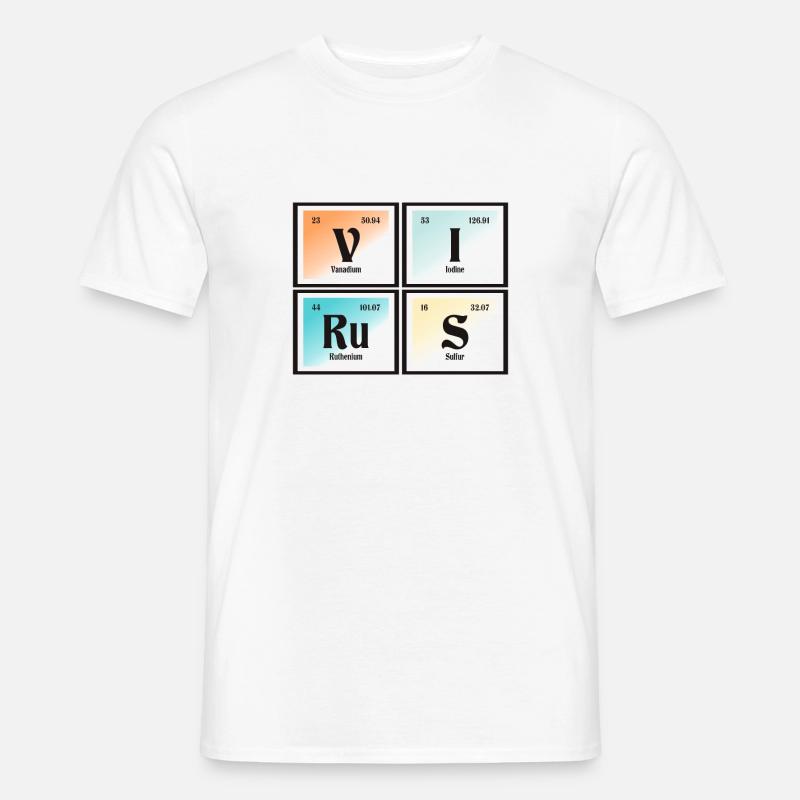 Viren-| Periodensystem der Elemente - Männer T-Shirt - Weiß