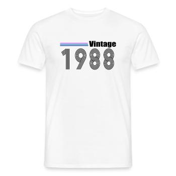 1988 - Männer T-Shirt - Weiß - Vorne - AI Model Male 178 dark (178cm)
