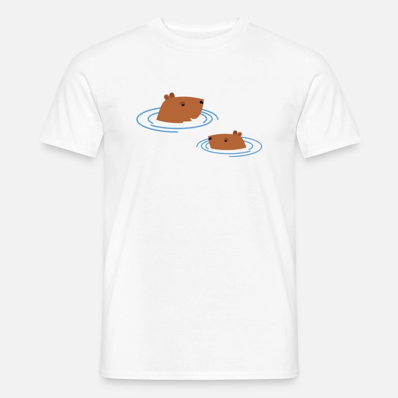 Capybara - Männer T-Shirt - Weiß