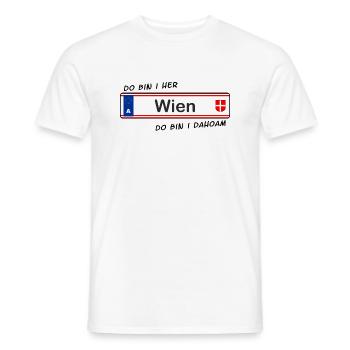 Wien - do bin i her - do bin i dahoam - Männer T-Shirt - Weiß - Vorne - AI Model Male 178 dark (178cm)