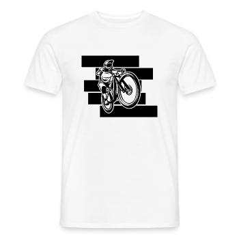 MTB Mountainbike Biker - Men's T-Shirt - white - Front - AI Model Male 178 dark (178cm)