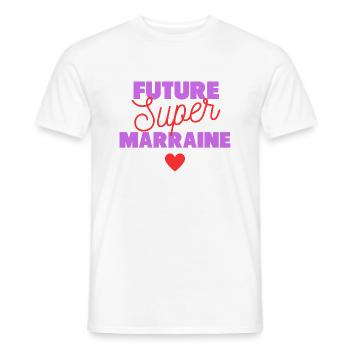 Futur super marraine - T-shirt homme - blanc - Devant - AI Model Male 178 dark (178cm)