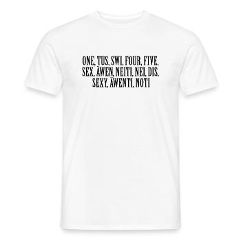 Zählen - Männer T-Shirt - Weiß - Vorne - AI Model Male 178 dark (178cm)