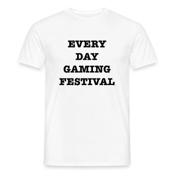 Every Day Gaming Festival - Men's T-Shirt - white - Front - AI Model Male 178 dark (178cm)