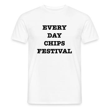 EveryDayChipFest - Men's T-Shirt - white - Front - AI Model Male 178 dark (178cm)
