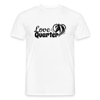 Quarter Love Herz Pferdekopf - Männer T-Shirt - Weiß - Vorne - AI Model Male 178 dark (178cm)