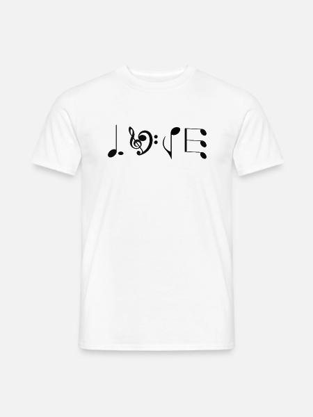 Love Music - originelle Geschenkidee - Männer T-Shirt - Weiß