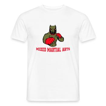 dog fighter mma - Männer T-Shirt - Weiß - Vorne - AI Model Male 178 dark (178cm)