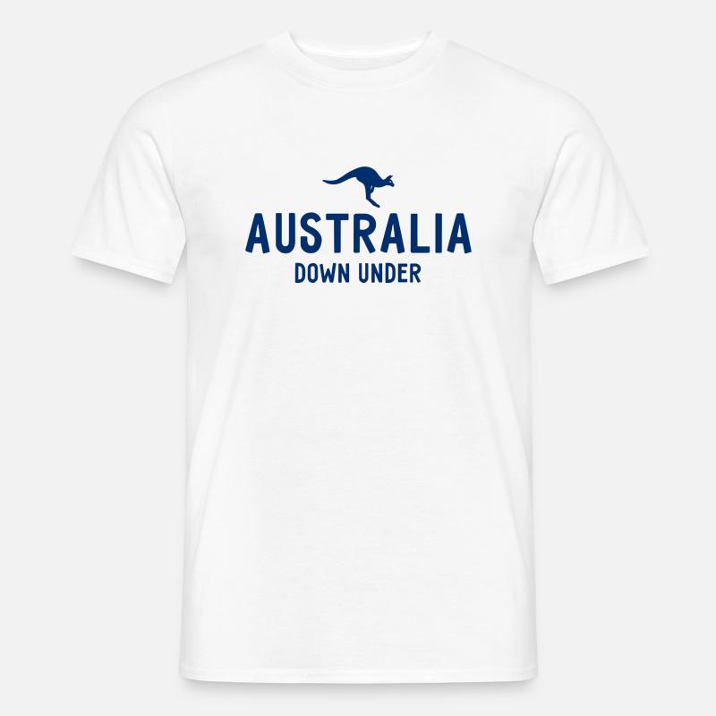 Australia - Down Under - Australien - Känguru - Männer T-Shirt - Weiß