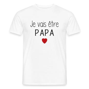 I'm going to be a daddy - heart - Men's T-Shirt - white - Front - AI Model Male 178 dark (178cm)