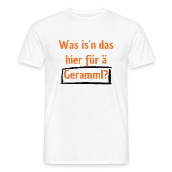 Was is n das hier für ä Gerammel? - Männer T-Shirt - Weiß - Vorne - AI Model Male 178 dark (178cm)