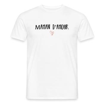 Liebe Mama - Männer T-Shirt - Weiß - Vorne - AI Model Male 178 dark (178cm)