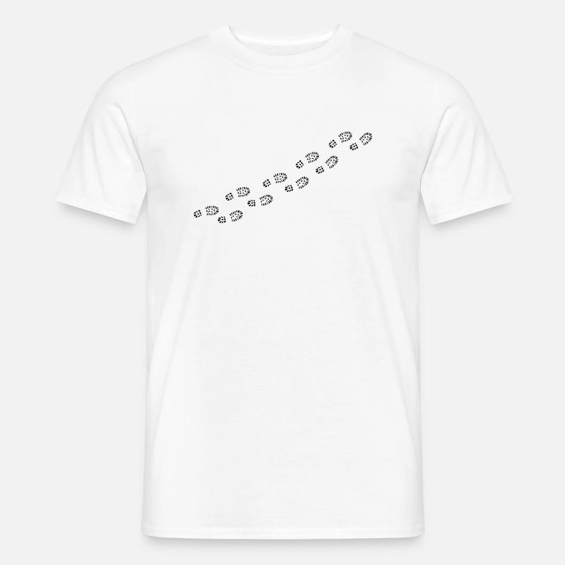 Footprints - Männer T-Shirt - Weiß