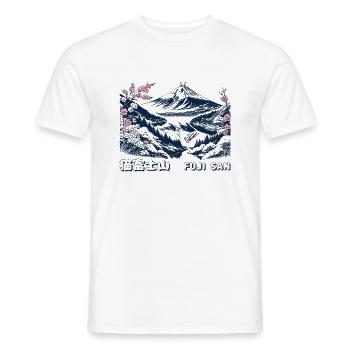 Neko Fuji San Kitten - Men's T-Shirt - white - Front - AI Model Male 178 dark (178cm)