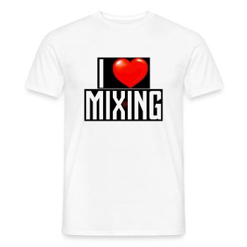 i love mixing - Men's T-Shirt - white - Front - AI Model Male 178 dark (178cm)