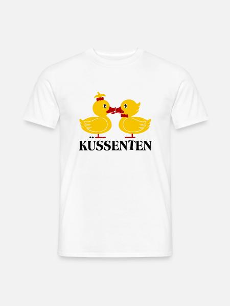 Die KüssEnten (Enten) - Männer T-Shirt - Weiß