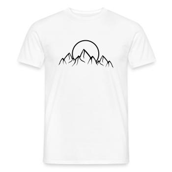 Montagnes Nature - T-shirt homme - blanc - Devant - AI Model Male 178 dark (178cm)