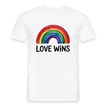 Love Graphic Love gagne Rainbow - T-shirt homme - blanc - Devant - AI Model Male 178 dark (178cm)