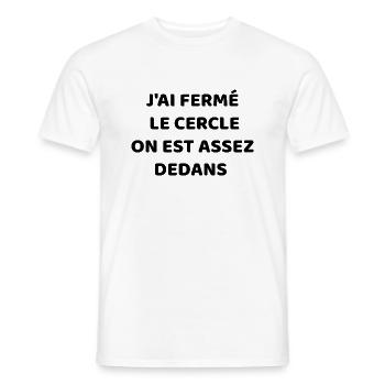 I closed the circle - Men's T-Shirt - white - Front - AI Model Male 178 dark (178cm)