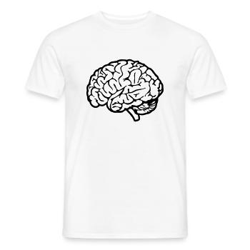 cerveau - T-shirt homme - blanc - Devant - AI Model Male 178 dark (178cm)