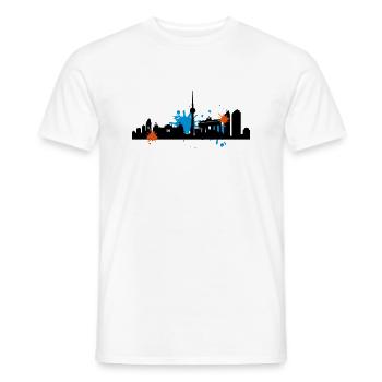 Berlin Skyline - Men's T-Shirt - white - Front - AI Model Male 178 dark (178cm)