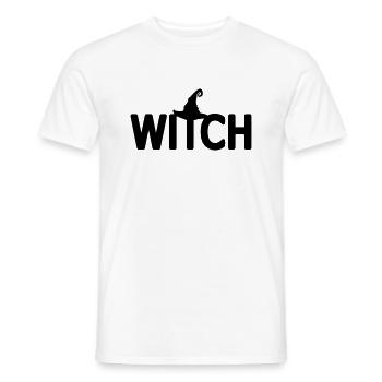 Witch Hexenhut Hexe Hexen lustig Hexerei - Männer T-Shirt - Weiß - Vorne - AI Model Male 178 dark (178cm)