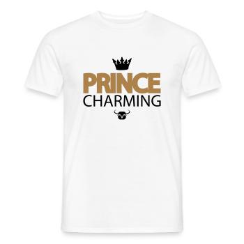 PRINCE CHARMING - Men's T-Shirt - white - Front - AI Model Male 178 dark (178cm)