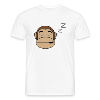 Sleepy Monkey - Men's T-Shirt - white - Front - AI Model Male 178 dark (178cm)