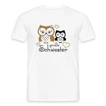 große Schwester - Men's T-Shirt - white - Front - AI Model Male 178 dark (178cm)
