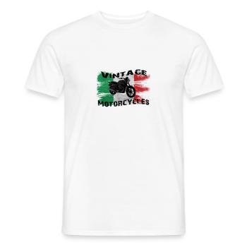 vintagemotorcyclesit - Männer T-Shirt - Weiß - Vorne - AI Model Male 178 dark (178cm)