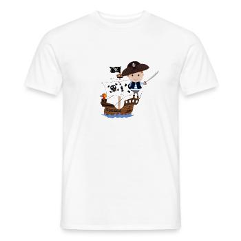 Pirate ship - Men's T-Shirt - white - Front - AI Model Male 178 dark (178cm)