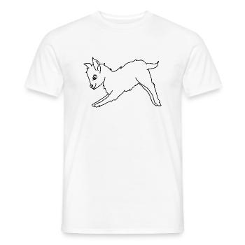 Goat süße ZIEGE stretching yoga goat - Männer T-Shirt - Weiß - Vorne - AI Model Male 178 dark (178cm)