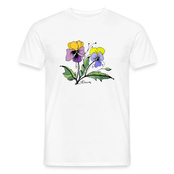 Blumen - Männer T-Shirt - Weiß - Vorne - AI Model Male 178 dark (178cm)