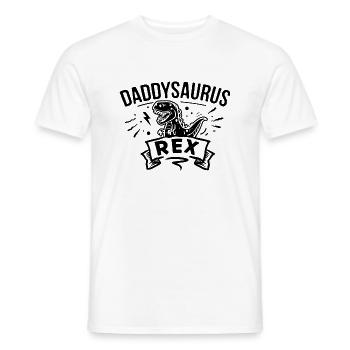 Daddysaurus for dark colors - T-shirt homme - blanc - Devant - AI Model Male 178 dark (178cm)