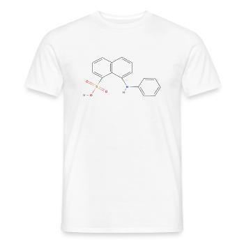Lipase Molecule - Colored Structural Formula - Men's T-Shirt - white - Front - AI Model Male 178 dark (178cm)