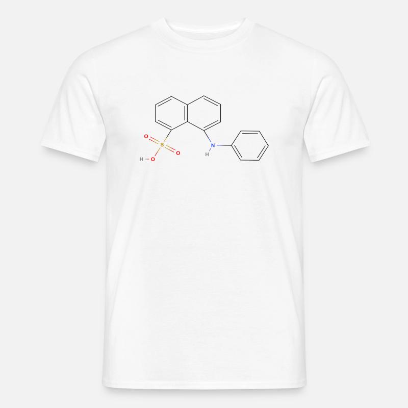 Lipase Molekül - Farbige Strukturformel - Männer T-Shirt - Weiß