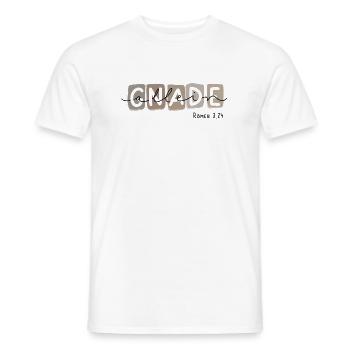 Gnade allein - Männer T-Shirt - Weiß - Vorne - AI Model Male 178 dark (178cm)