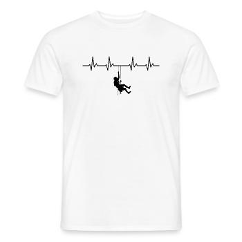 Klettern Berg Alpen Outdoor Herzschlag - Männer T-Shirt - Weiß - Vorne - AI Model Male 178 dark (178cm)