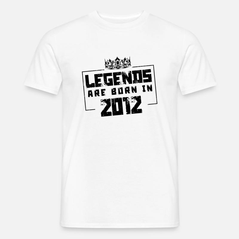 2012 legends born in - Männer T-Shirt - Weiß