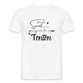 Je vais être tonton - T-shirt homme - blanc - Devant - AI Model Male 178 dark (178cm)