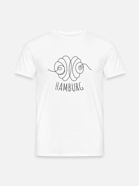 Franzbrötchen aus Hamburg, lecker - Männer T-Shirt - Weiß