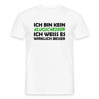 Bin kein klugscheißer - Männer T-Shirt - Weiß - Vorne - AI Model Male 178 dark (178cm)