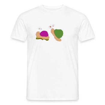 Snail Love Sticker - Men's T-Shirt - white - Front - AI Model Male 178 dark (178cm)