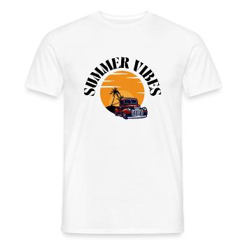 Summer Vibes | Palmen und Me(e)hr - Männer T-Shirt - Weiß - Vorne - AI Model Male 178 dark (178cm)