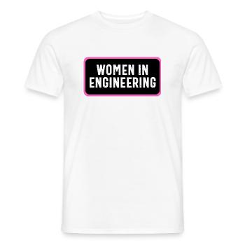 women in engineering - Men's T-Shirt - white - Front - AI Model Male 178 dark (178cm)